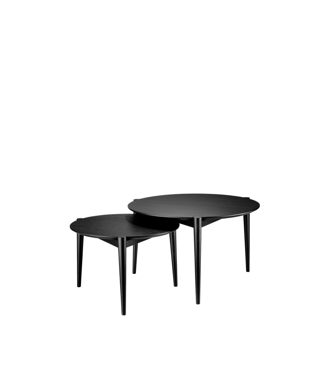 D102 Søs - Sofabord - Eg - Jet Black - Ø70