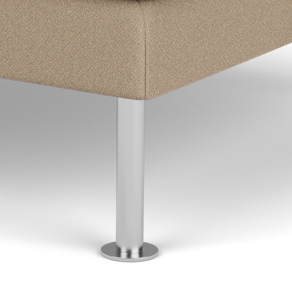 L42 Firhøj - Puf - Stål - Beige (61252)