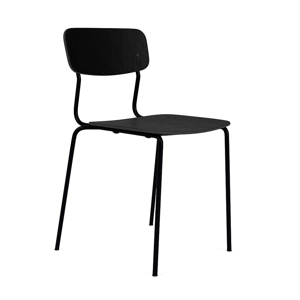J182 Holmen - Stabelstol - Stål - Eg - Jet Black