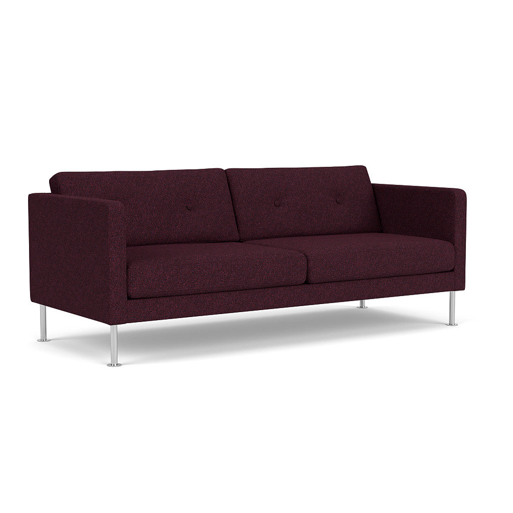L42 Firhøj - 2,5 pers. sofa - Stål - Aubergine