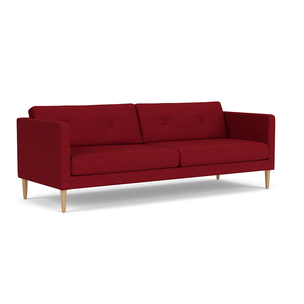 L42 Firhøj - 3 pers. sofa - Eg - Wine Red (14)