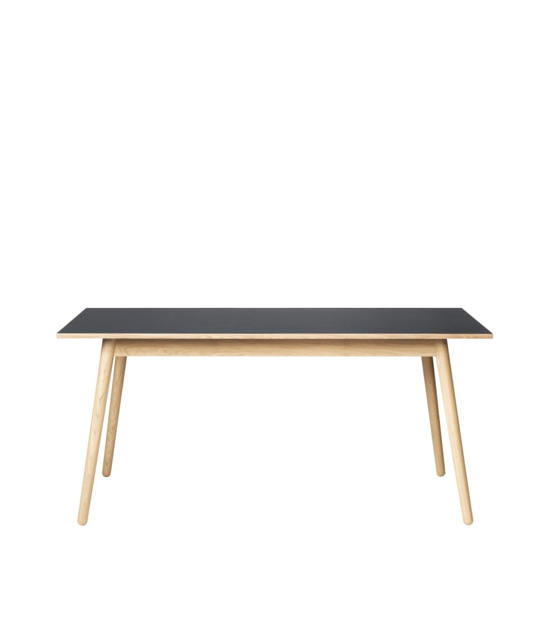 C35B Spisebord i Eg Linoleum Nero af Poul M. Volther