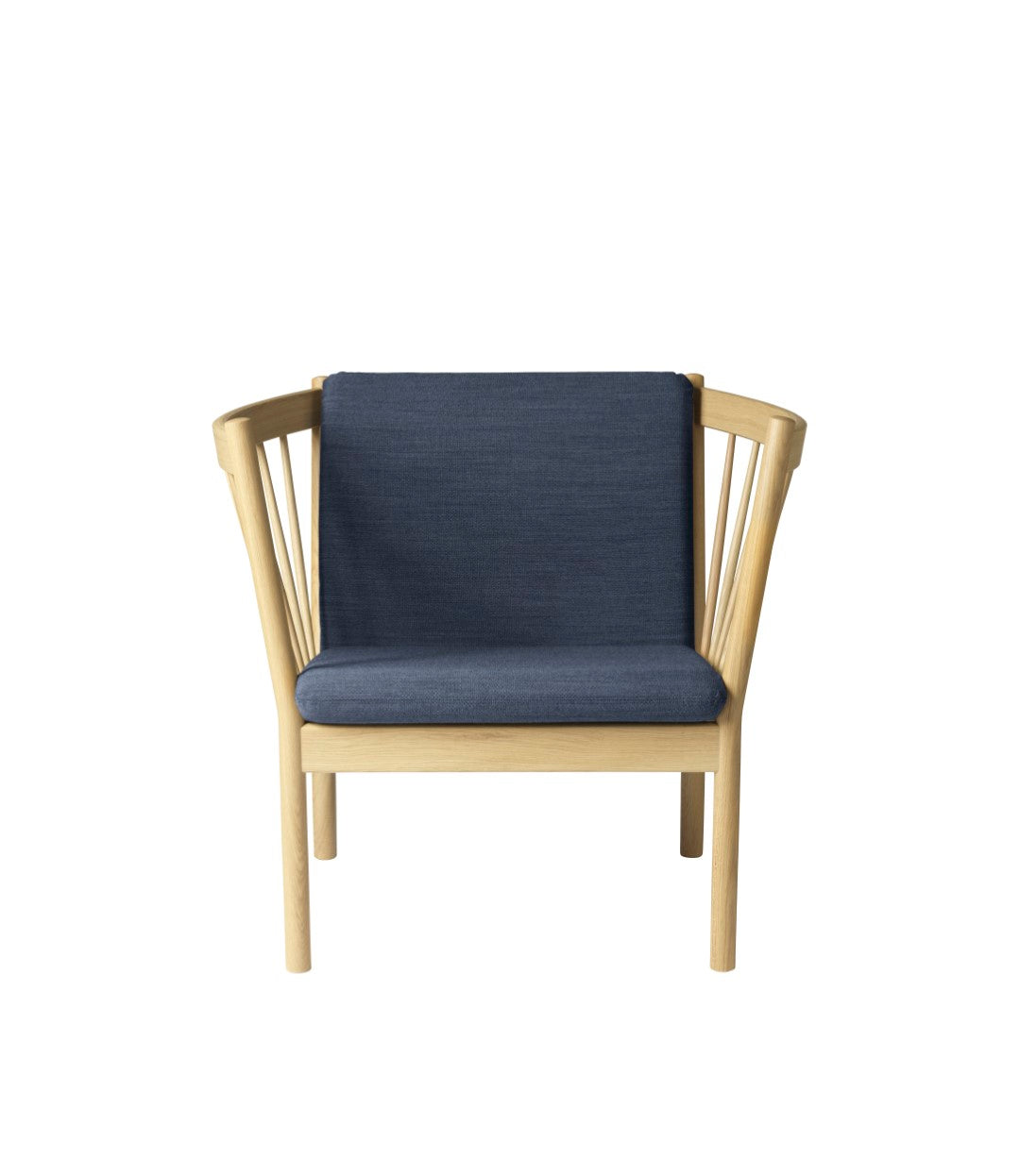 J146 Lænestol i Eg Uld Dark Blue (4125) af Erik Ole Jørgensen