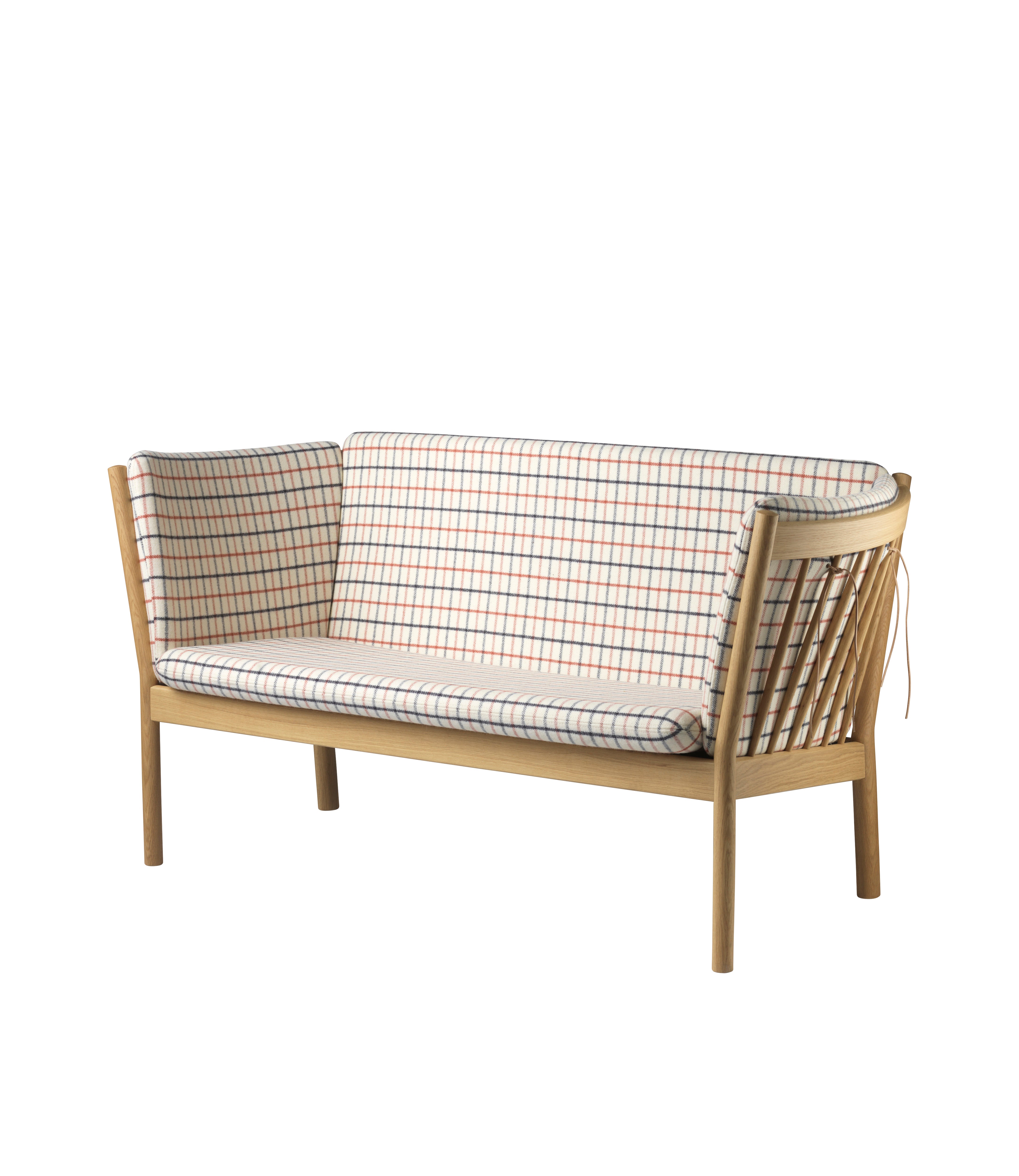 J148 2 pers. sofa i Eg Rødternet Hestedækken af Erik Ole Jørgensen