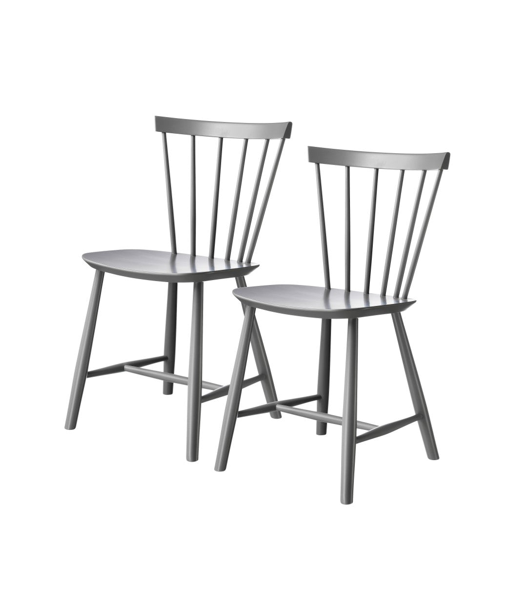 J46 Stol 2 stk Bøg Signal Grey af Poul M. Volther