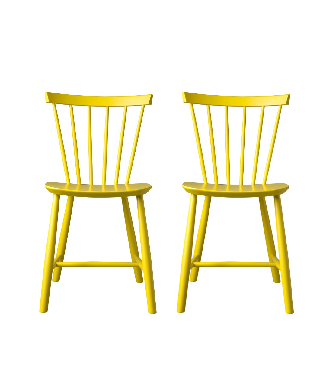 J46 Stol 2 stk Bøg Yellow af Poul M. Volther