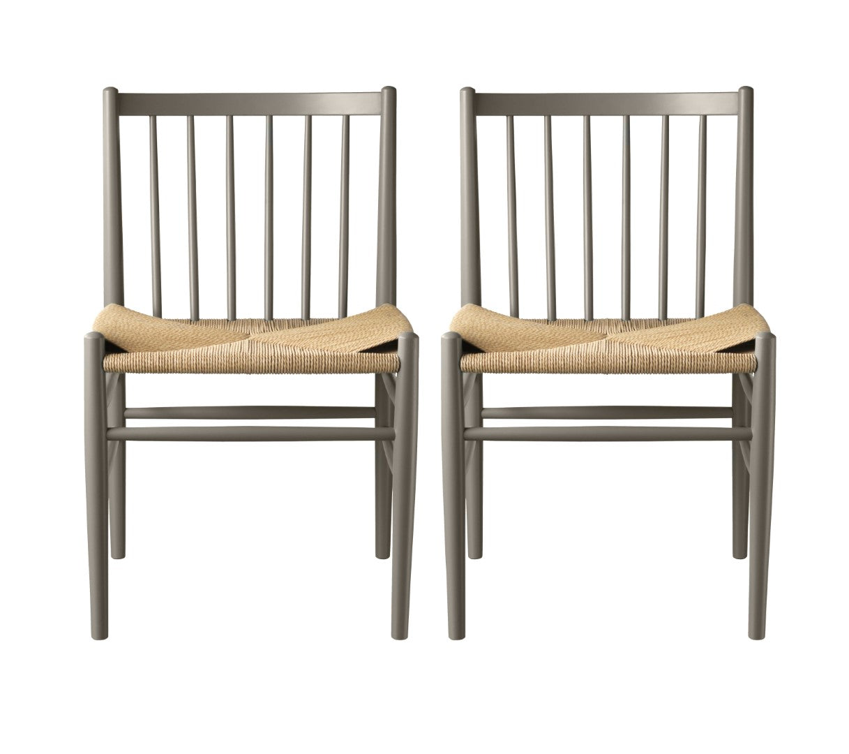 J80 Stol 2 stk i Bøg Moss Grey af Jørgen Bækmark