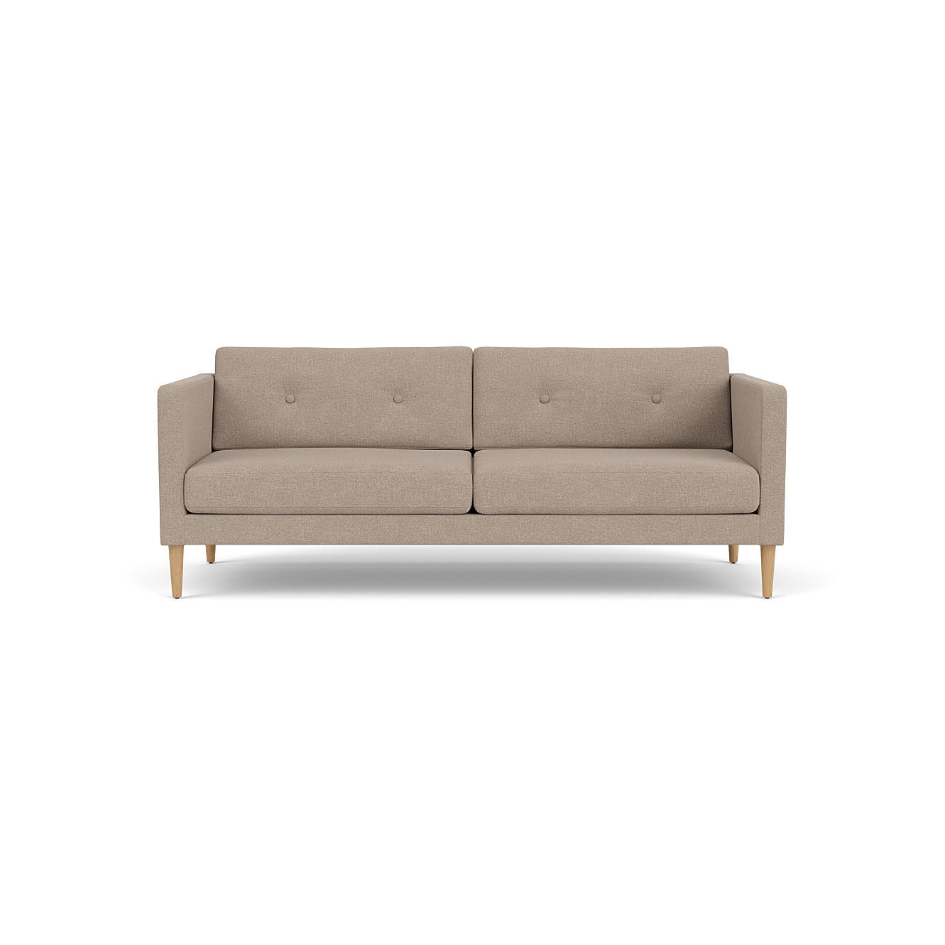 L42 Firhøj 2,5 pers. sofa i Eg Natur Lakeret MLF Beige (61) MTO af Unit10