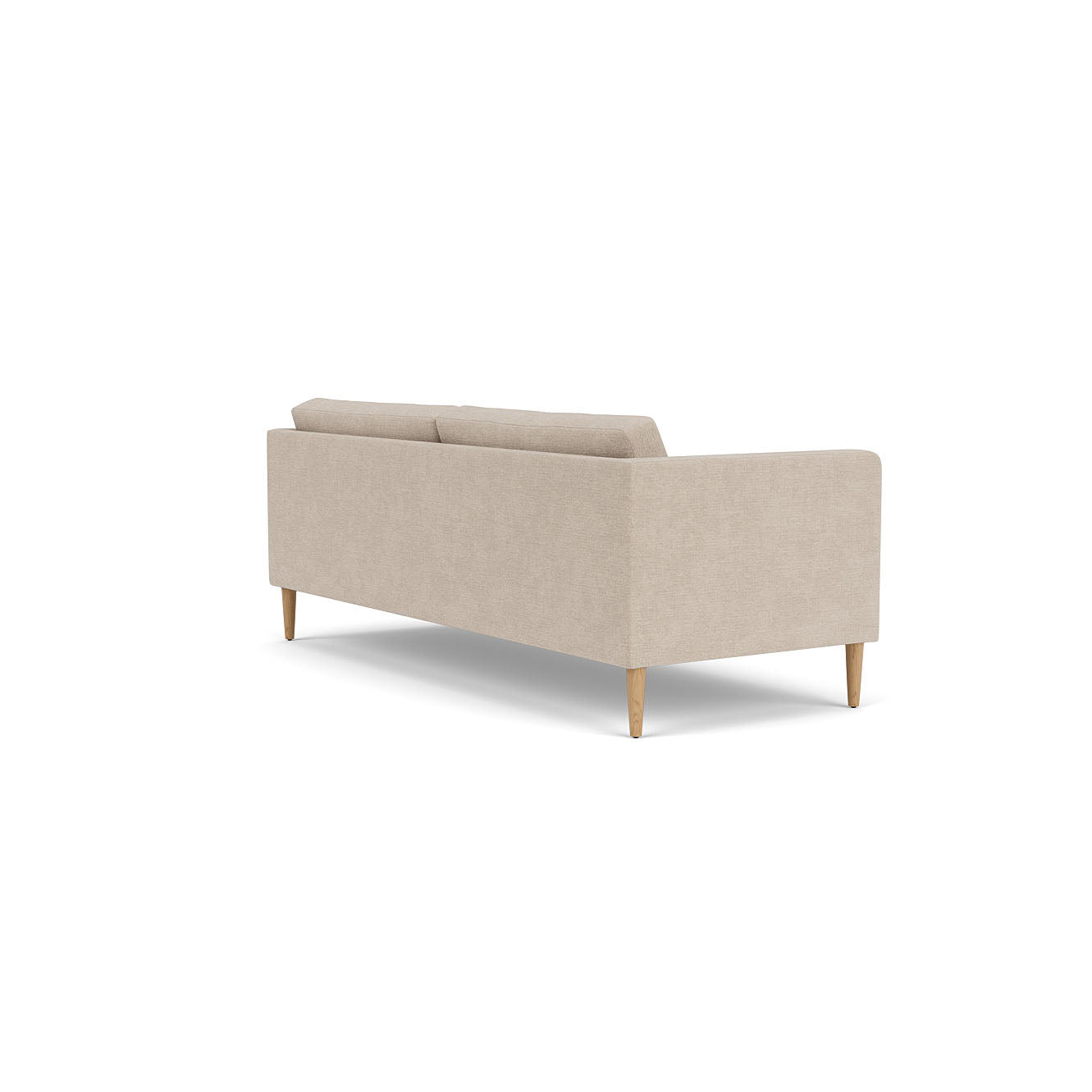 L42 Firhøj 2,5-personers sofa i Eg, Natur, Lakeret med Tangent-betræk i farven Beige (213) af Unit10