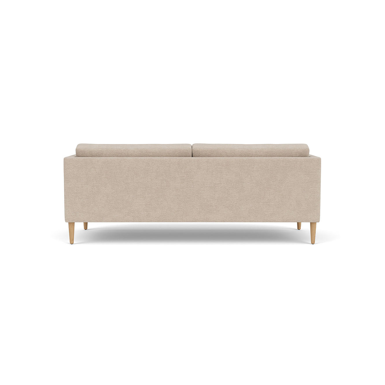 L42 Firhøj 2,5-personers sofa i Eg, Natur, Lakeret med Tangent-betræk i farven Beige (213) af Unit10