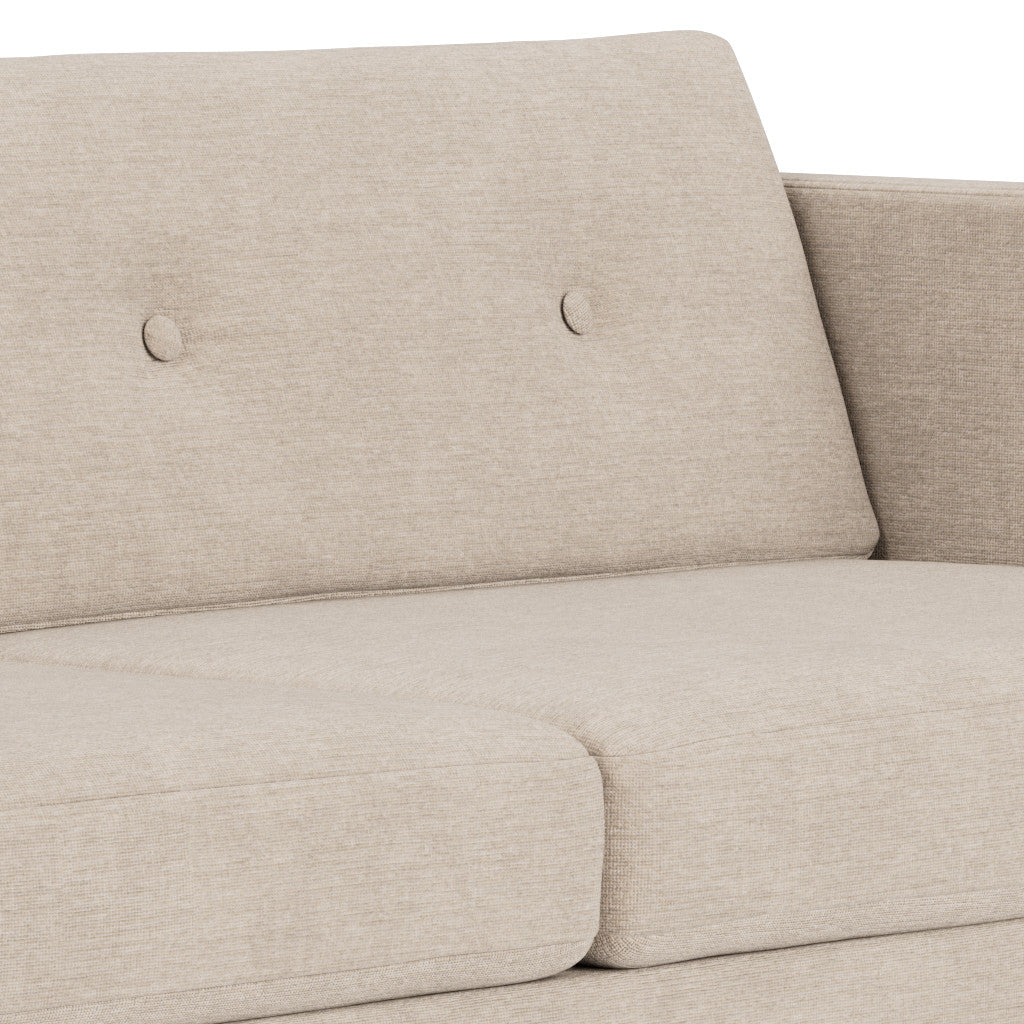 L42 Firhøj 2,5-personers sofa i Eg, Natur, Lakeret med Tangent-betræk i farven Beige (213) af Unit10