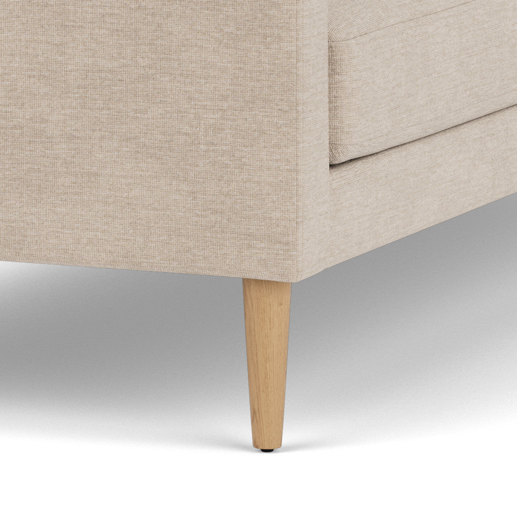 L42 Firhøj 2,5-personers sofa i Eg, Natur, Lakeret med Tangent-betræk i farven Beige (213) af Unit10