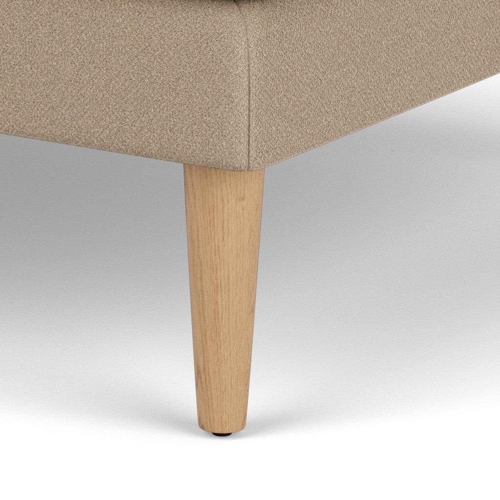 L42 Firhøj Puf 90 x 90 cm, Eg, Natur, Lakeret, Grain, Beige (61252) - MTO af Unit10