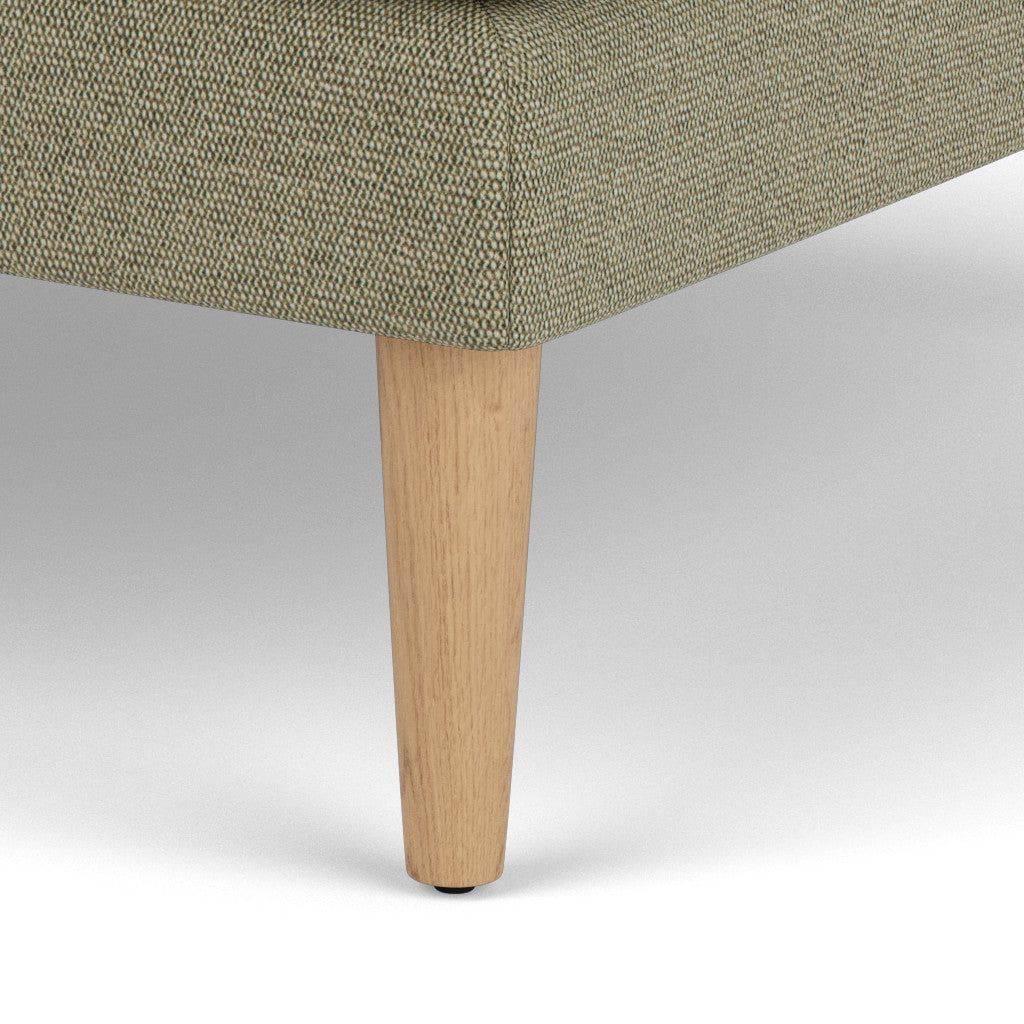 L42 Firhøj Puf 90 x 90 cm, Eg, Natur, Lakeret, Prairie, Green (58) - MTO af Unit10