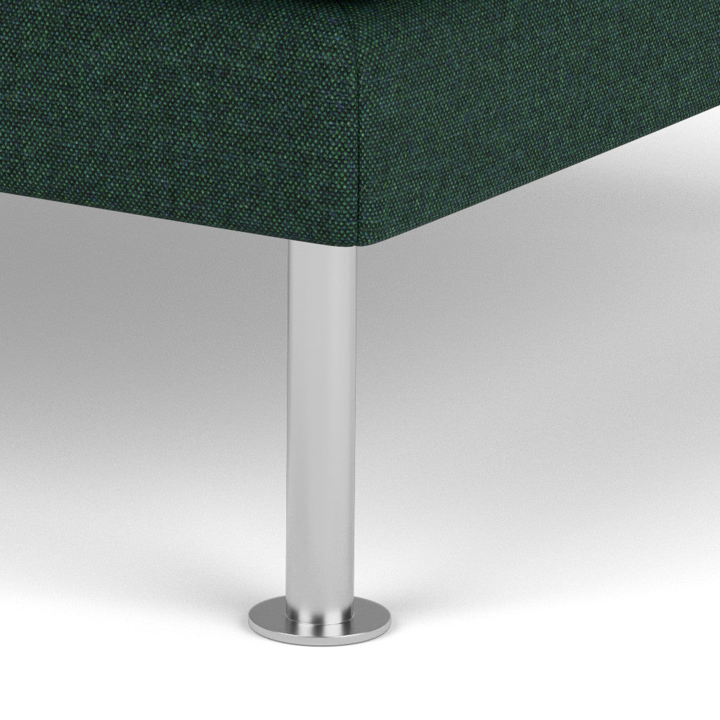 L42 - Firhøj - Puf 90 x 90 cm - Stål, Metal, Børstet, MLF, Green (32) - Unit10 - MTO