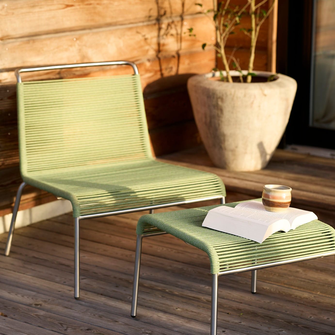 M20L Teglgaard Loungesnorestol i Grøn af Salto & Sigsgaard