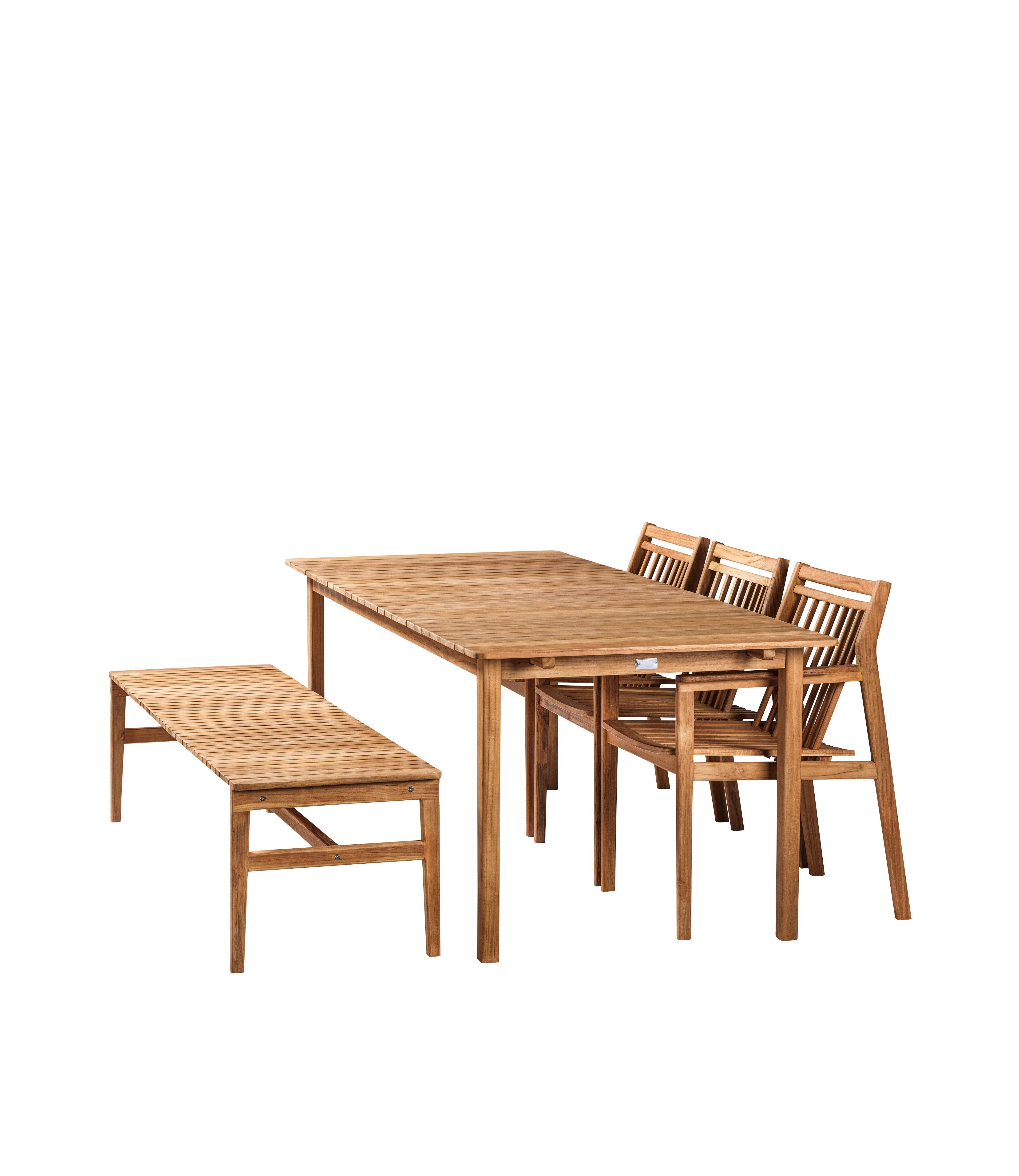 Sammen Havesæt med bænk i Teaktræ af Thomas E. Alken