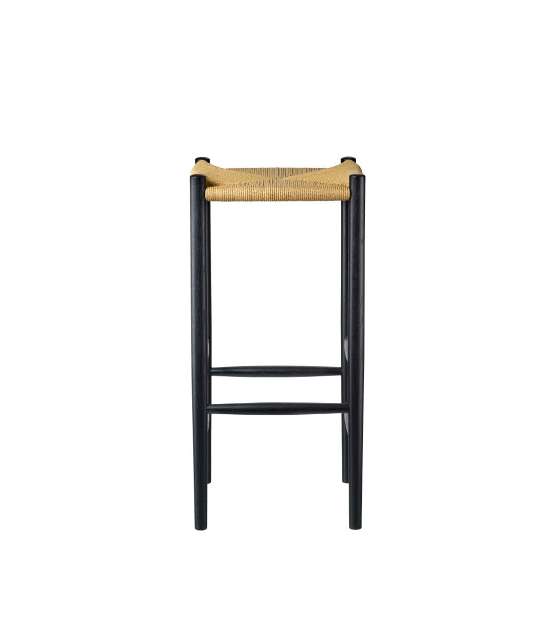 J164B - Barstol firkantet - Eg - Jet Black