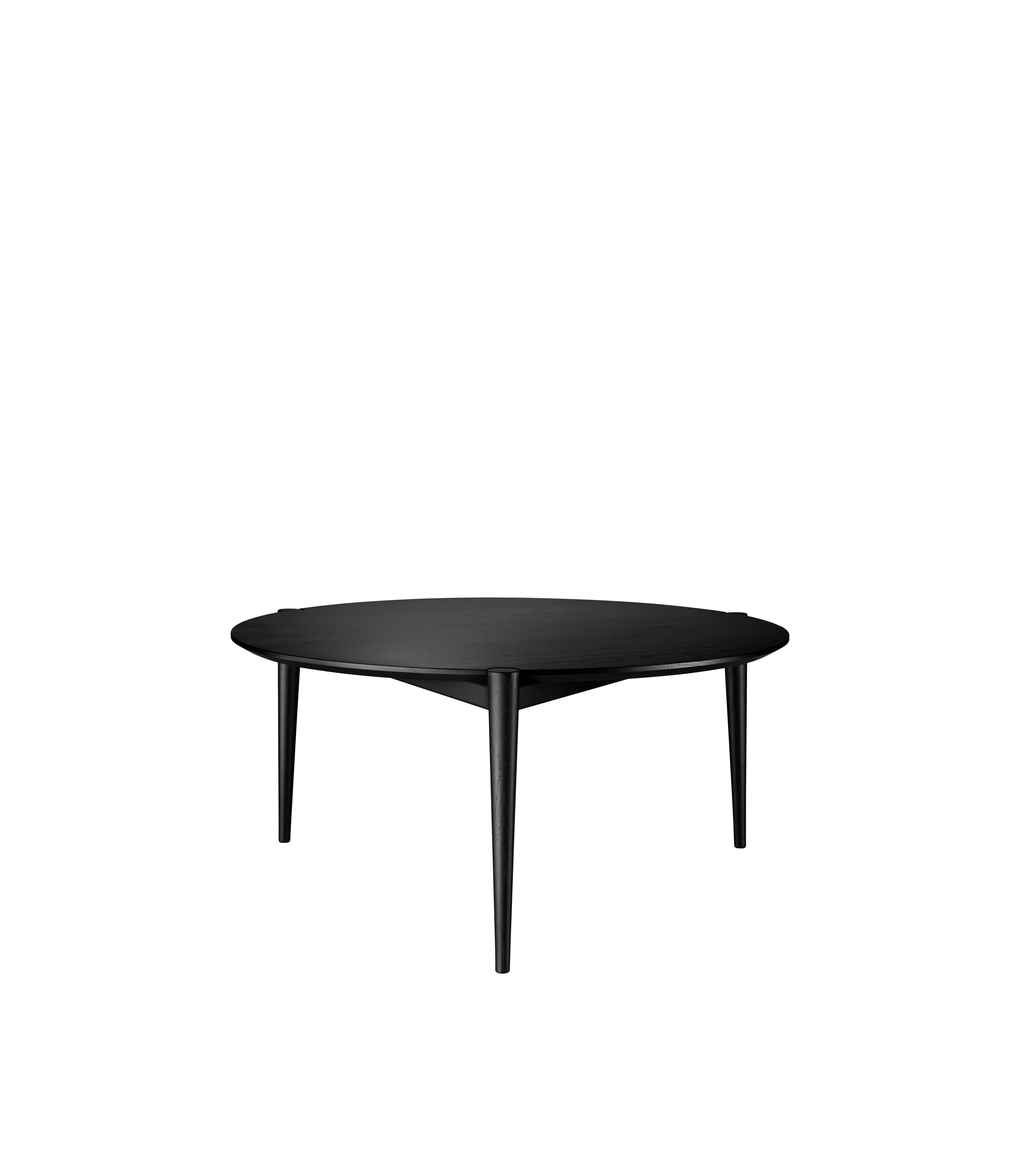 D102 Søs - Sofabord - Eg - Jet Black - Ø85