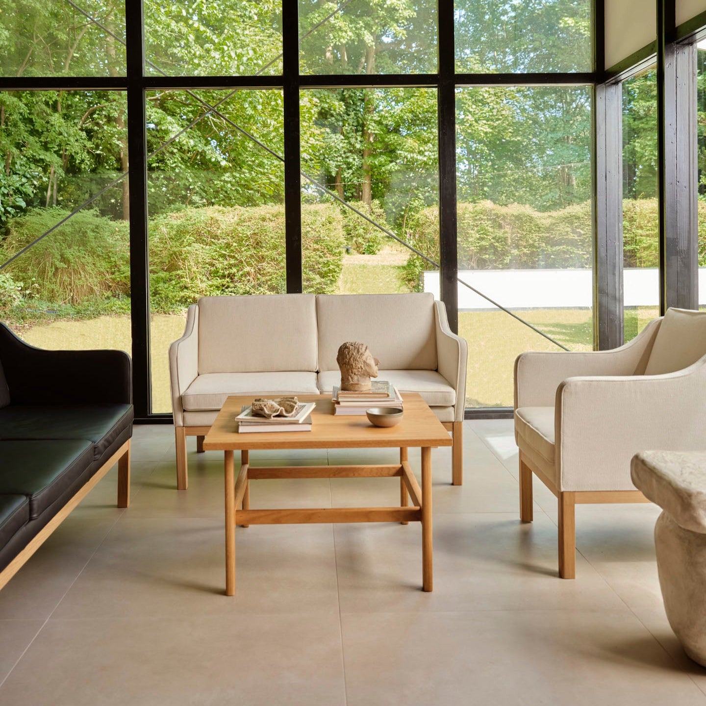 L45 - MK154 Mogens Koch - 2 pers. sofa - Beige