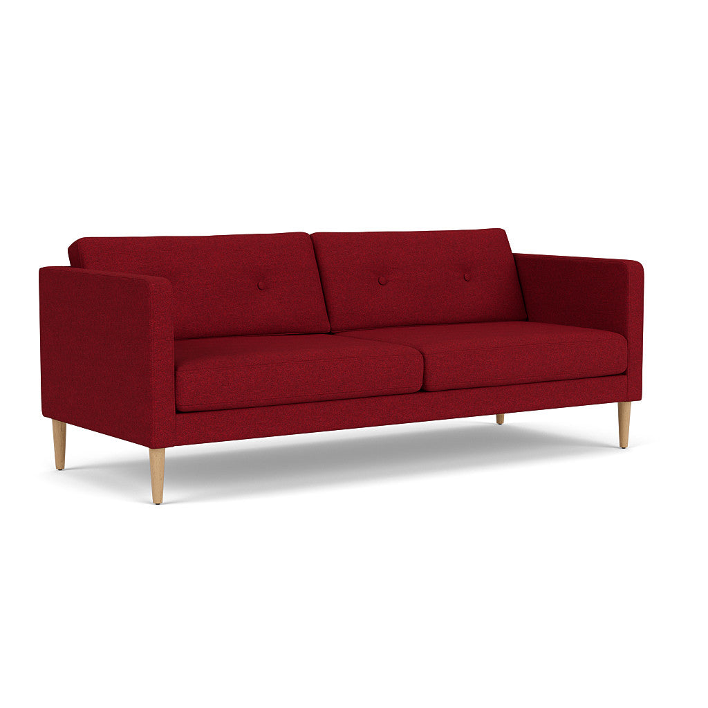 L42 Firhøj - 2,5 pers. sofa - Eg - Wine Red (14)