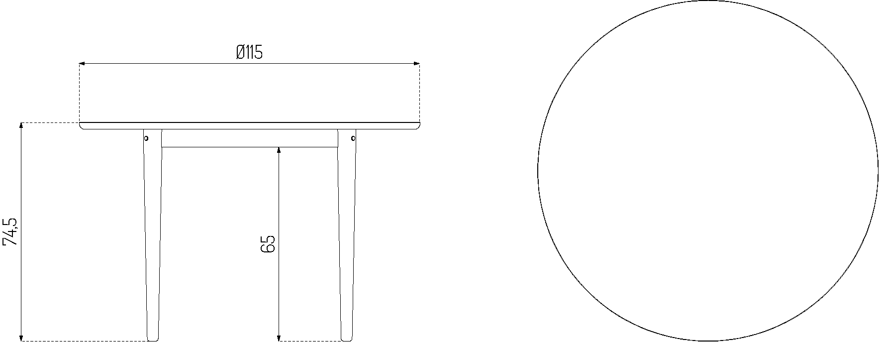 C62 Bjørk - Spisebord - Eg