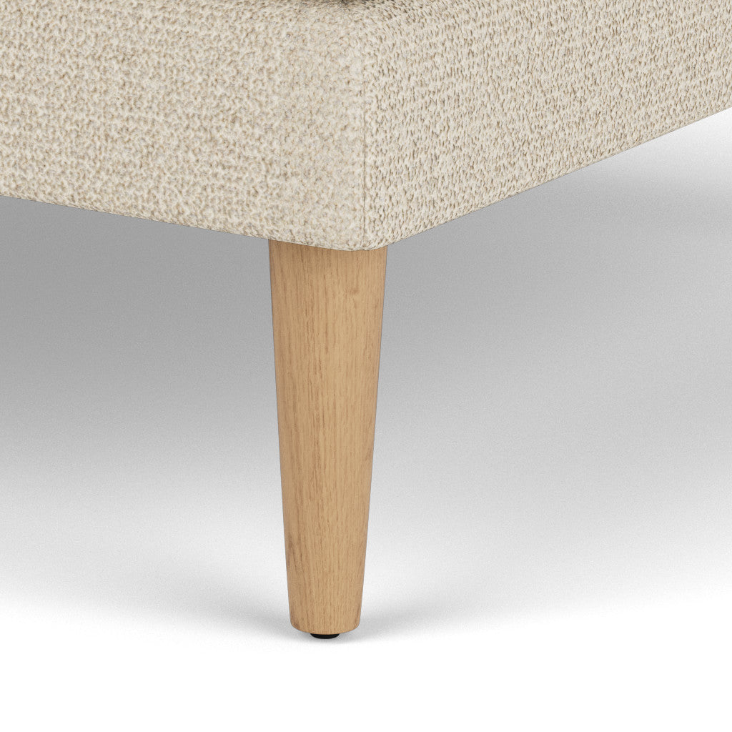 L42 Firhøj Puf 90 x 90 cm, Eg, Natur, Lakeret, Monza, Beige (00) - MTO af Unit10