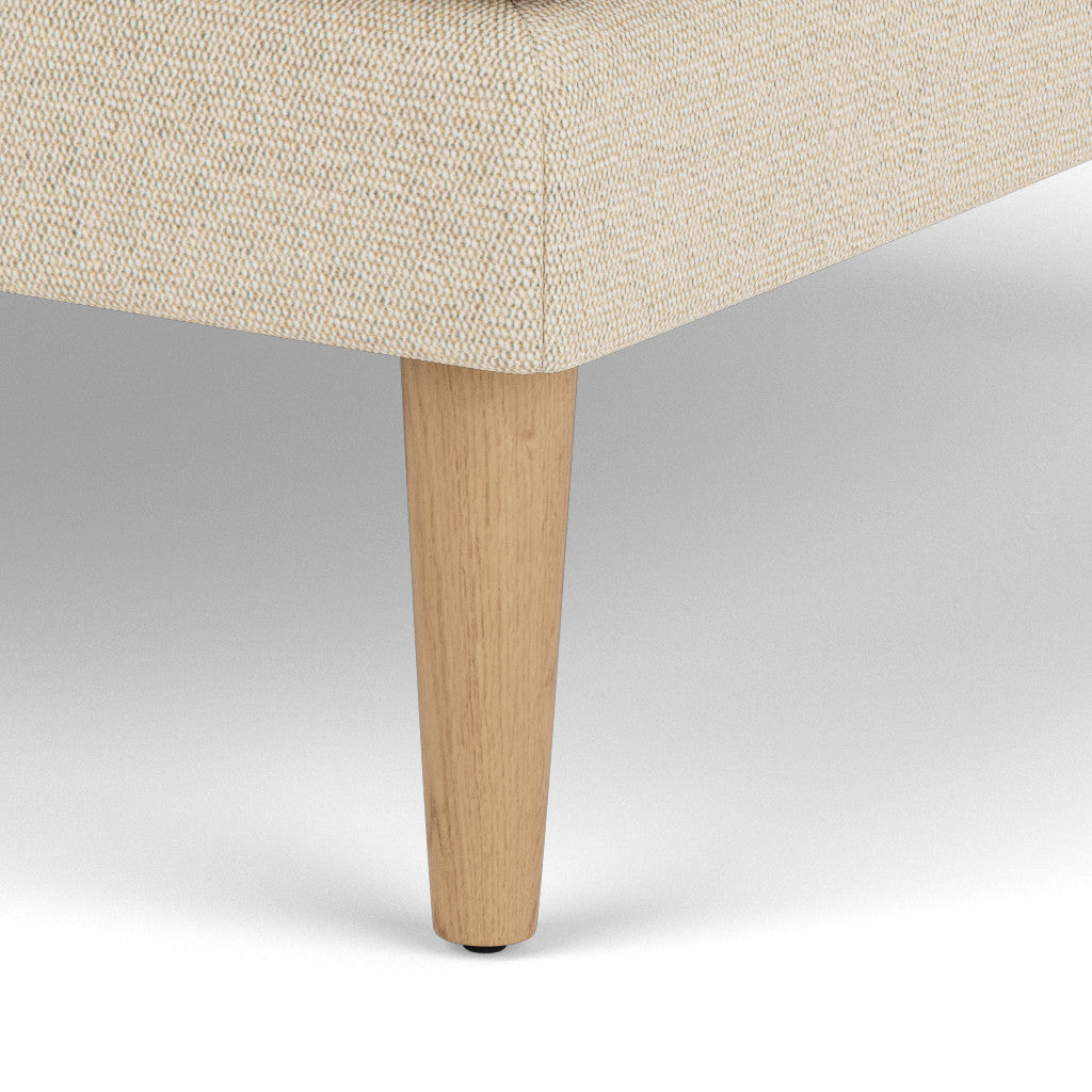 L42 Firhøj Puf 90 x 90 cm, Eg, Natur, Lakeret, Prairie, Beige (90) - MTO af Unit10